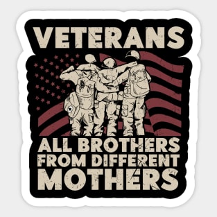 Veterans All Brothers Sticker